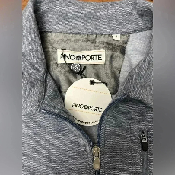 Pino Porte Track Jacket Small Mens Blue Full Zip Long Sleeve Pockets Stretch NWT - Picture 5 of 14